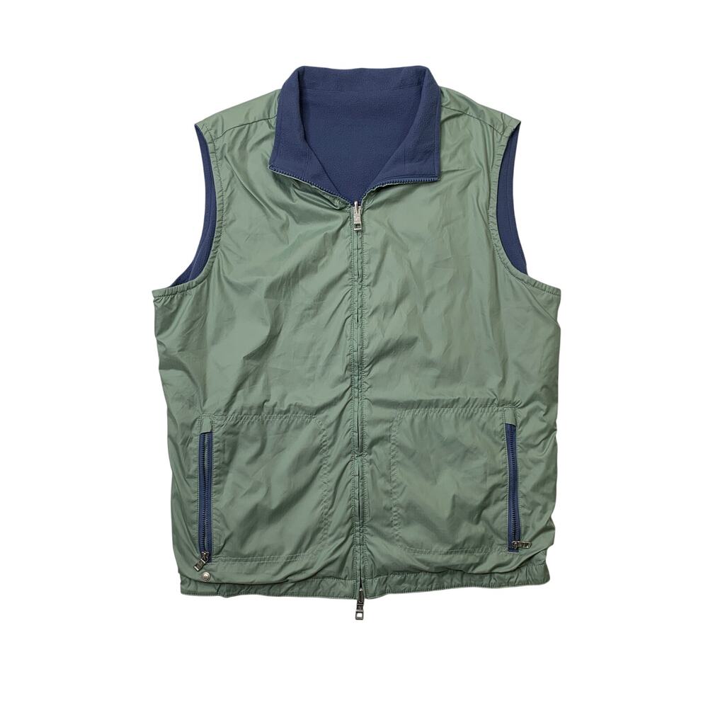 Peter Millar Vest Men L Large Sage Green Crown Crafted Thermal Block Reversible